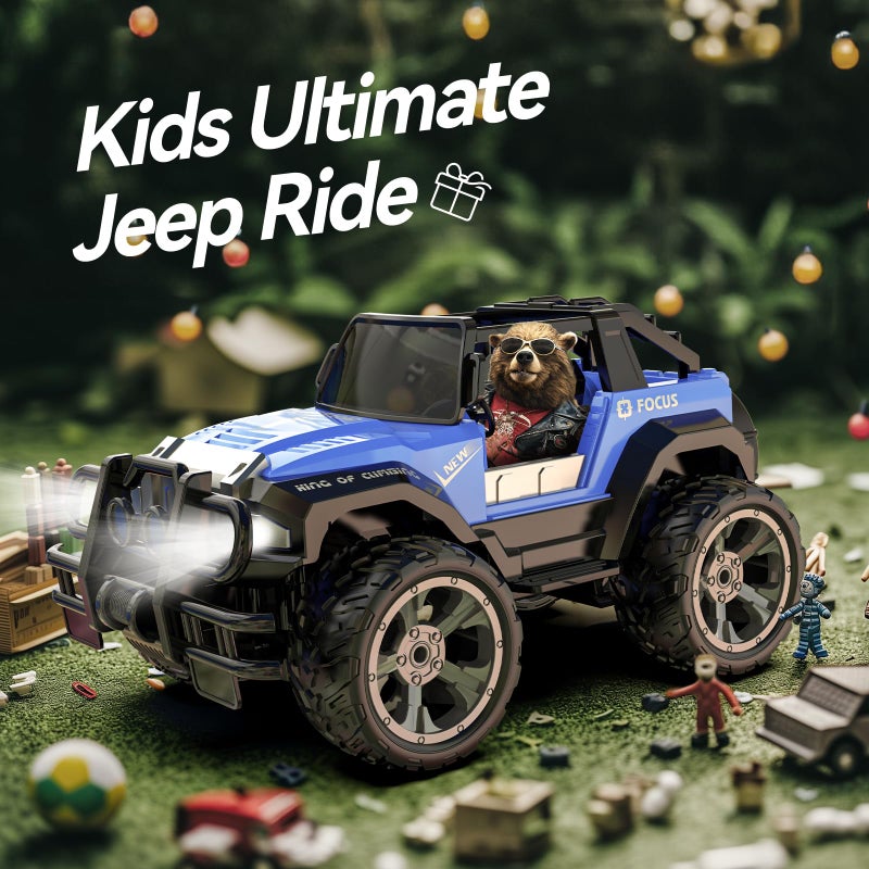 DEERC DE42 Remote Control Car RC Racing Cars,1:18 Scale 80 Min Play 2.4Ghz LED Light Auto Mode Off Road RC Trucks with Storage Case,All Terrain SUV Cars Toys Gifts for Boys Kids Girls Teens,Blue - Image 5